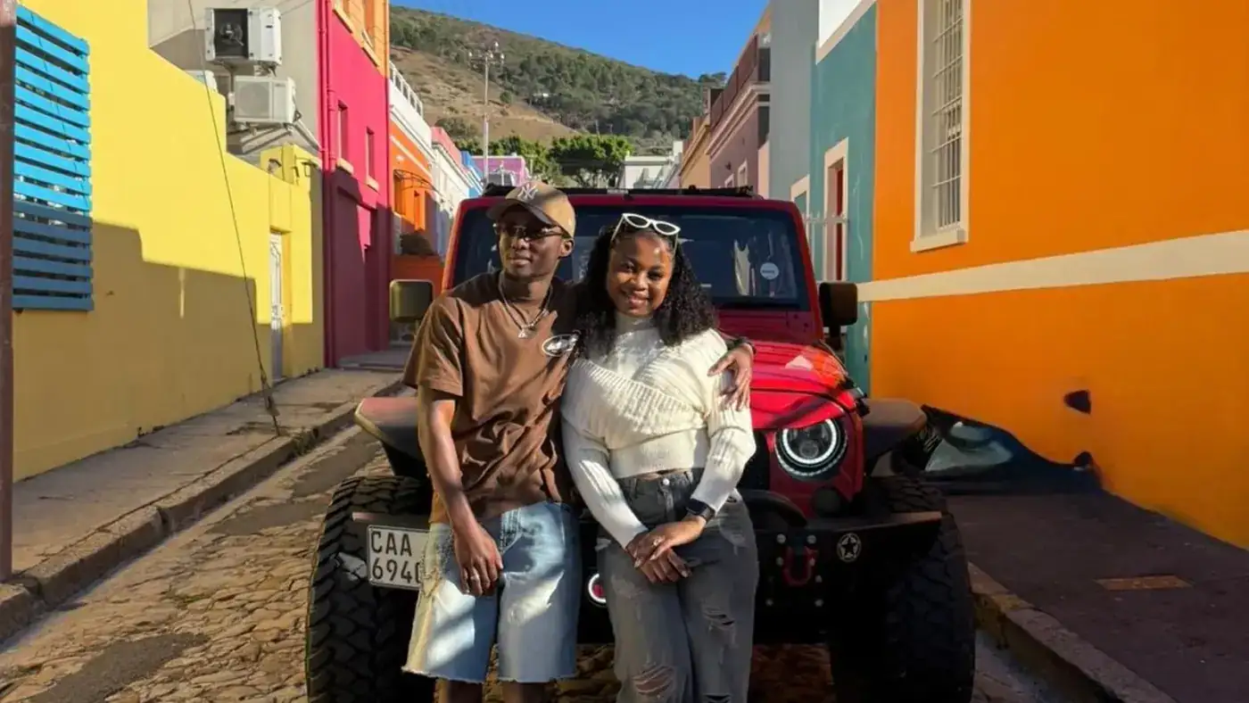 Guests on red Jeep